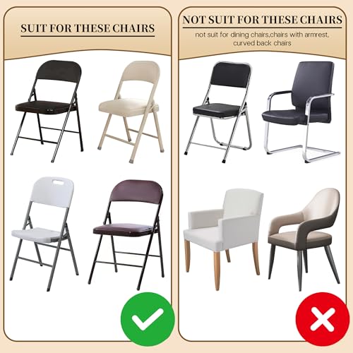 Snow White 50 Pack Stretch Polyester Spandex Chair Covers for Folding Chairs - Banquet, Wedding, Party