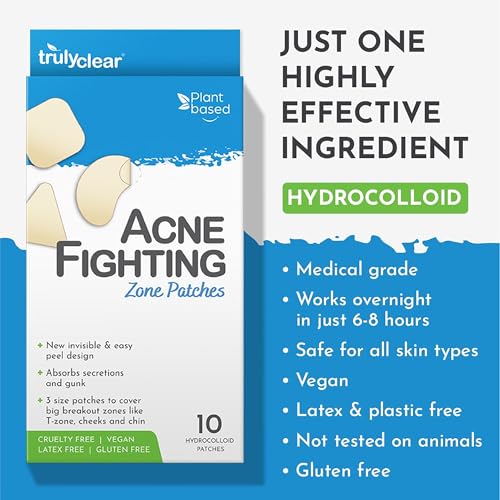 Truly Clear Acne Pimple Patches Assortment - 10 Count, Hydrocolloid Face & Body