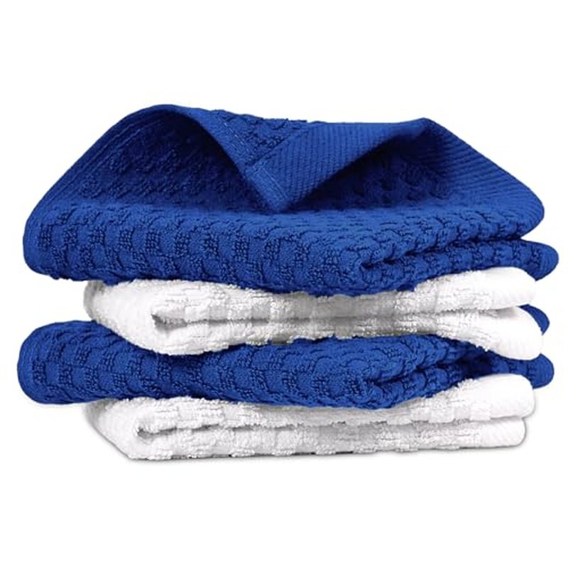 4 Natural Loofah Pads for him and her. Eco-Friendly Exfoliating Body Scrubbers, Durable & Gentle Terry Towel Cloth pad for Manly Skin Care - Lufas, Luffa, Loufas Sponges