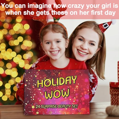 Hywestger Red Makeup Advent Calendar 2026 for Teens Girls Christmas Gift Set