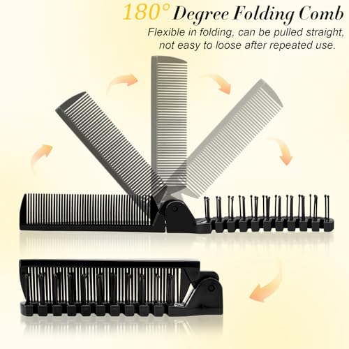 HOFASON Mini Foldable Travel Comb 60 Pack - Compact Pocket Hair & Makeup Brush