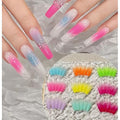 Gradient Pat Pat Gel, 9 Colors Ombre Gel Nail Polish with Nail Sponges & Airbrush Stencils for Ombre Gel Airbrush Nails, Y2K Pallet Patting Gels for Nails