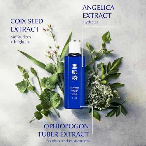 SEKKISEI Lotion Enriched, Liquid Toner & Hydrating Facial Moisturizer, 6.7 Ounce