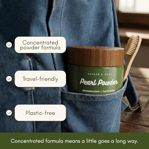 Pearl Remineralizing Tooth Powder with Hydroxyapatite - Natural Oral Care, 1.1 oz