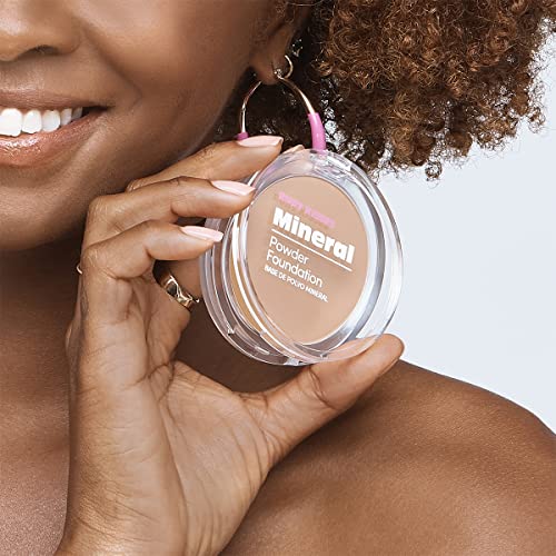 Ruby Kisses Mineral Pressed Powder Foundation, Medium to Full Coverage Natural Finish 0.35 Ounce (Honey Brown)