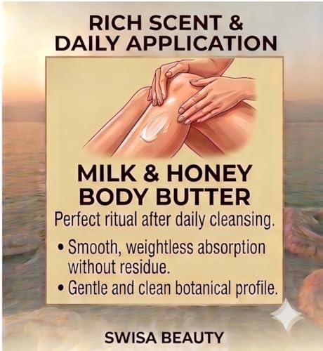 Dead Sea Body Butter with Milk and Honey – Nourishing Shea & Aloe 8 oz