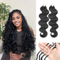 Crochet Human Hair Body Wave with Knots - 18 Inch, 50g - Unprocessed, Reusable