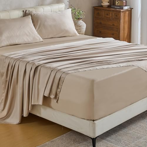 California King Cotton Sheet Set - Extra Deep Pocket 22 Inch Linen
