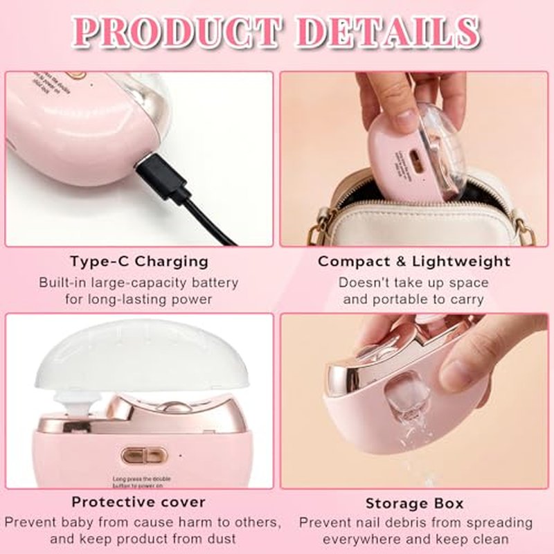 12Pcs Clear Manicure Tool Box, Personal Nail Box Storage Case for Organizing, Plastic Nail Tool Box for Manicure Pedicure Kit