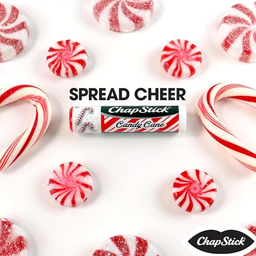 ChapStick Bulk Lip Balm, Candy Cane, 36-Count (12 Packs of 3) ? Fresh & Minty Lip Moisturizer, Stocking Stuffer, 0.15 Oz Ea