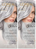 L'Oreal Paris Le Color Gloss One Step In-Shower Toning Hair Gloss - Silver / 4 Fl Oz (Pack of 2)