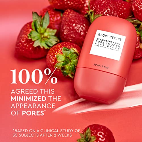 Glow Recipe Strawberry BHA Serum Primer - Pore Minimize & Oil Control, Silicone-Free, Matte Face Primer (30ml)