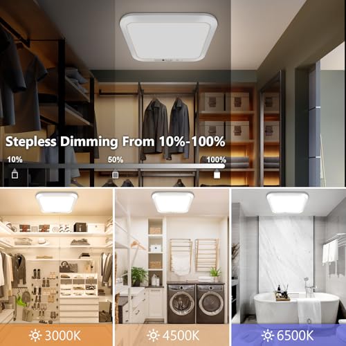 Rechargeable Motion Sensor Closet Light 3CCT 7-Inch 6000mAh Battery Operated Ceiling Light