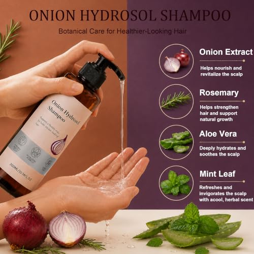 Miracle TQ Onion Hair Growth Shampoo with Biotin & Rosemary - Thinning & Loss Control, 10.14oz
