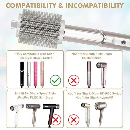 Large Round Volumizing Hair Brush Attachment for Shark FlexStyle HD400, 2.95in