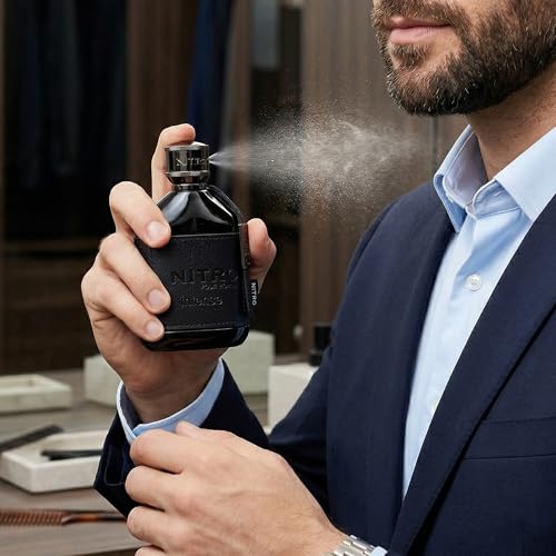 Dumont Nitro Intense Men's Eau De Parfum 3.4 Fl Oz Spicy Woody Oriental - Long Lasting Nighttime Fragrance