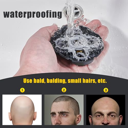 Silvery 4-Pack Head Shaver Replacement Heads for Microtouch Titanium Head Bald Men