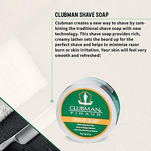 Clubman Pinaud Shave Essentials Set - Men's Grooming Whiskey Woods, Soap & Aftershave