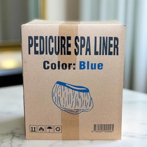 Professional Disposable spa Pedicure Liner (Blue 400 pcs) 1200mm x 1200mm Fit Most Pedicure Spas 9.8 Micron