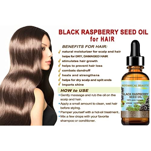 Botanical Beauty BLACK RASPBERRY SEED OI 100% Pure Natural Undiluted Virgin Unrefined Cold Pressed Carrier Oil for Face, Skin, Hair, Lip, Nails (4 Fl Oz 120 ml)