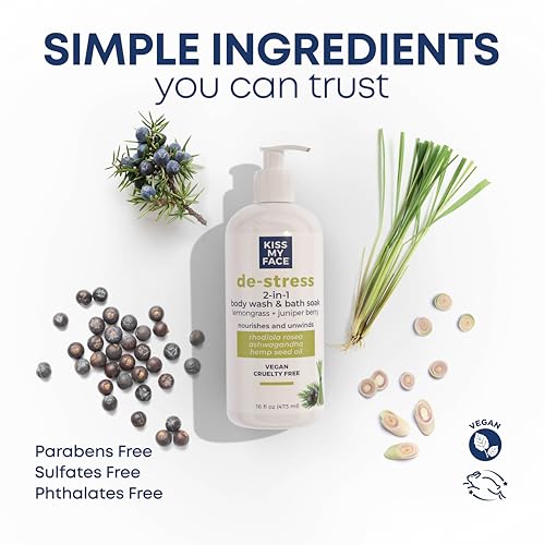 Lemongrass & Juniper Berry 2-in-1 Body Wash & Bath Soak Pack of 2 - Vegan Cruelty-Free