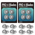 8Pack Pro 4 Head Replacement Blades for Pitbulls Bald Head Razors Gold PRO, Silver PRO, Platinum PRO¡¦ Series, Precision Replacement Blades for Head, Face, and Body Grooming.