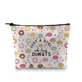 XYANFA Sweet shop worker Makeup Bag Dessert themed Cosmetic Bag For Foodies