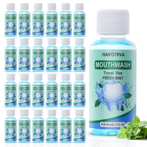 Mini Mint Mouthwash Travel Size 35ml Pack of 50 - Fresh Breath On-the-Go
