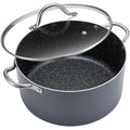 BEZIA 12 Quart Nonstick Stock Pot with Lid - Large Induction Cooking Pot