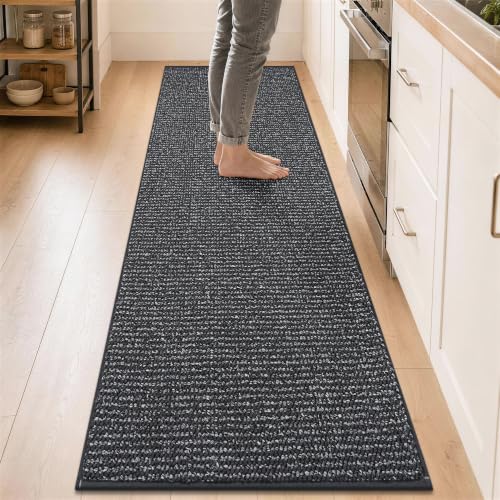 Kitchen Runner Rug 24x96 Charcoal Non-Slip Absorbent Floor Mat
