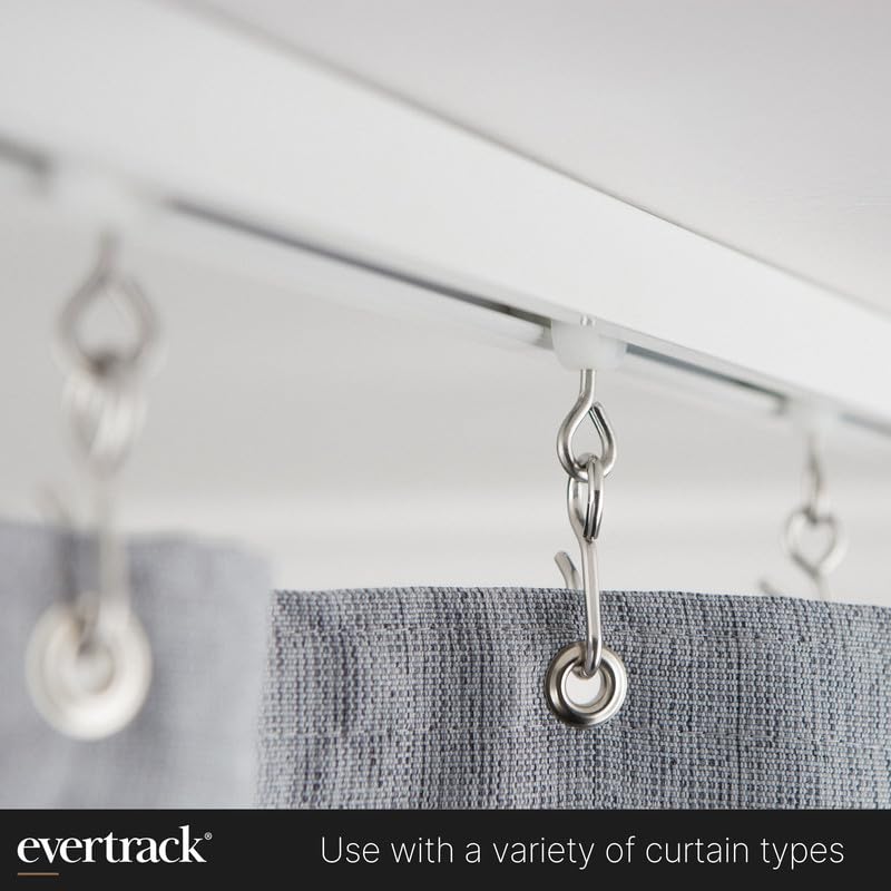 Curtain Hook Carriers with Curtain Hooks - 60 Pack for Track Fit - Variation of THIS listing