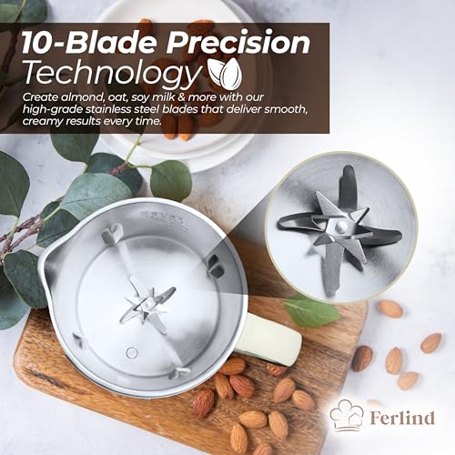 8-in-1 Nut Milk Maker for Almond Oat Soy Coconut Milk with Frother