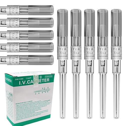 16G Catheter Piercing Needles for Ear Nose Lip and Body Piercings - Sterile 50pcs
