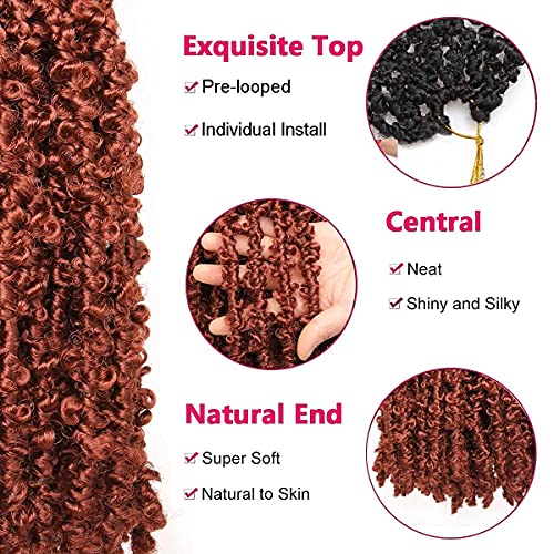 12 Inch Blonde Butterfly Locs Crochet Hair - 6 Packs, Short Faux Locs, Distressed Style