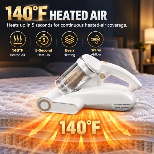 Powerful Handheld Mattress Vacuum Cleaner with UV-C Light & HEPA Filter