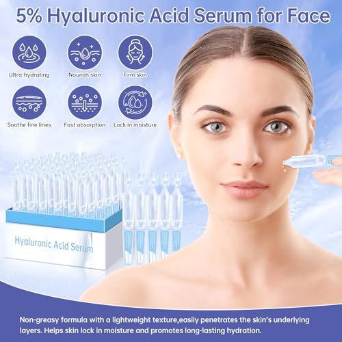 Hyaluronic Acid Serum Vials - Ultra-Hydrating Face Essence, 60 Pcs, Variation HA-2