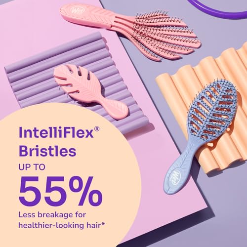 Wet Brush Go Green Palm Detangling Hair Brush Infused with Tea Tree Oil - Pain-Free Ultra-Soft Detangler Bristles Glide Through Tangles with Ease - Protects Against Split Ends For Wet & Dry Hair