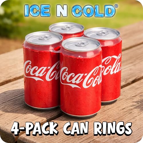 Ice N Cold 4-Pack Beer & Soda Can Rings - 1000 Count Roll, Universal Fit