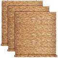 DoubleFill 3 Pack Outdoor Bamboo Shades 48x72 Inches Carbon Brown Privacy Blinds