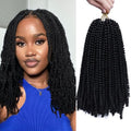 Spring Twist Braiding Hair 14 Inch Black 1B - Pack of 6, Natural Look