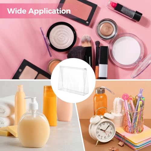 OMISTAR 100 Pcs Clear Cosmetic Bags Bulk,Transparent Zipper Toiletry Pouch Travel Makeup Bags Waterproof Mini PET Cosmetic Organizers for Toiletries for Women Men Travel Vacation