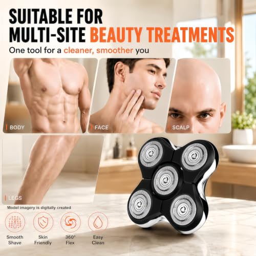 Black 2 Pack Shaver Replacement Heads Compatible with Remington Balder Pro XR7000