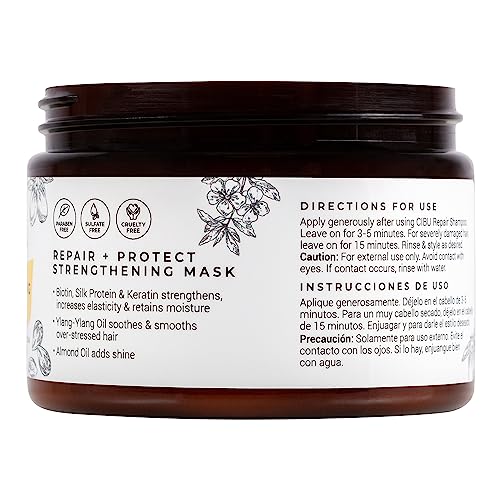 Hydrating Hair Mask for Damaged Hair with Keratin & Almond Oil - 12oz