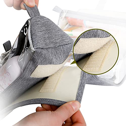 Travel Makeup Bag with Removable Compartments & Hanging Hook - Organize Cosmetics & Personal Care