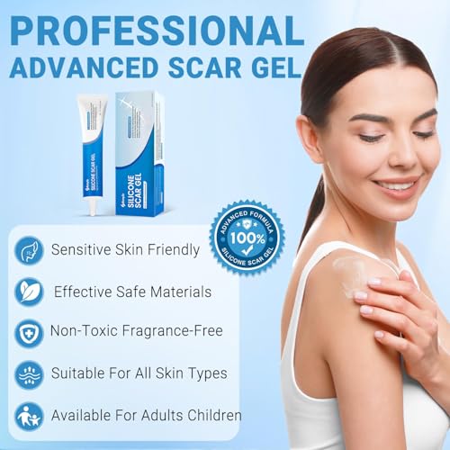 Silicone Scar Gel, Scar Cream, Advanced Scar Stick for Surgical Scars, Stretch Marks, Keloid Bump Removal, Old and New Scars 0.63oz (18g)