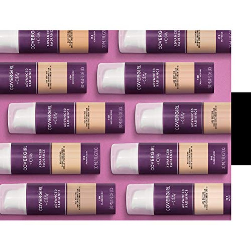 COVERGIRL Advanced Radiance Age-Defying Liquid Foundation Makeup | Anti-Aging, Age-Defying Formula, Buildable Coverage (Packaging May Vary) | 110 Classic Ivory | 1 fl oz (Pack of 1)