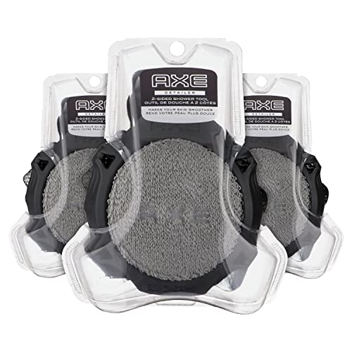 Axe Dual-Sided Shower Tool Skin Cleanser & Exfoliator for Smoother Skin