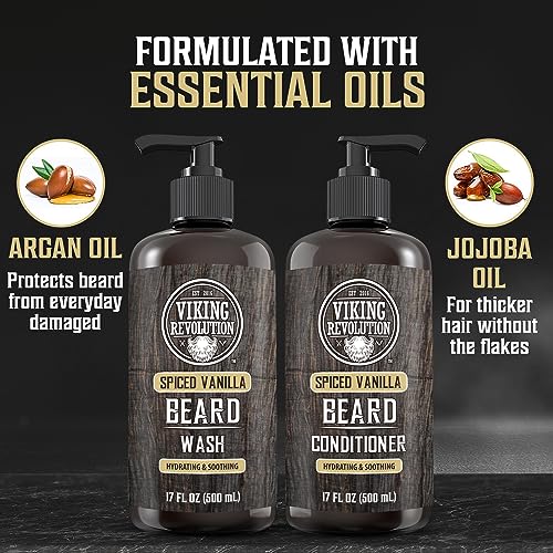 Beard Wash & Conditioner Set - Spiced Vanilla, 17 oz - Pack of 2