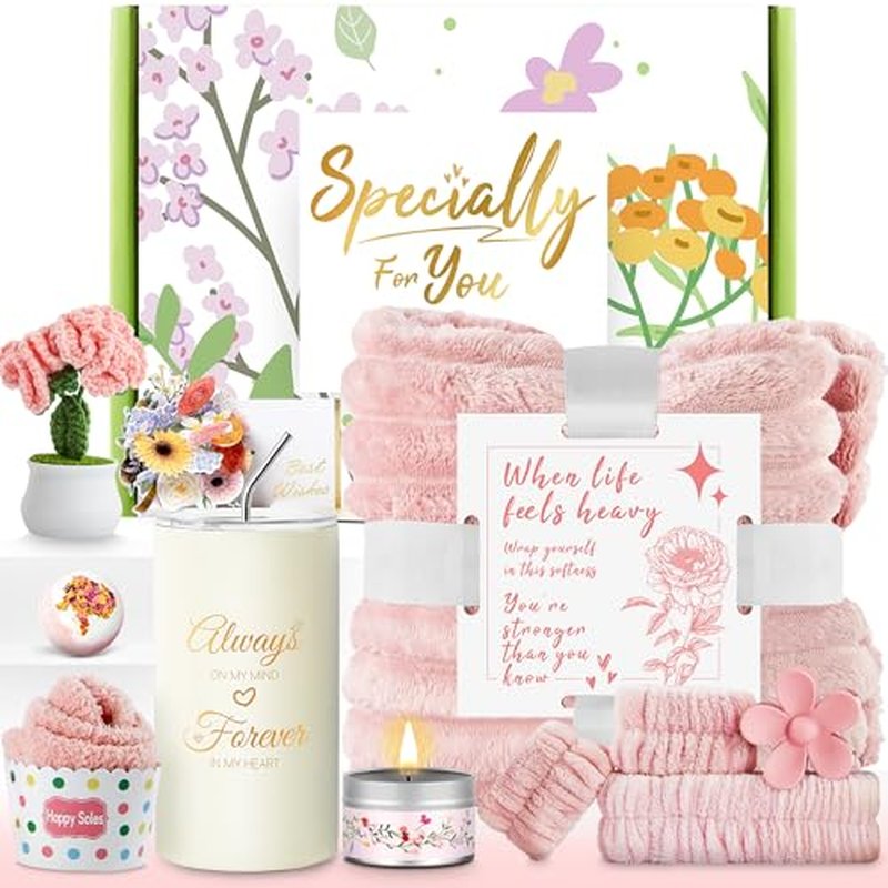 Birthday Gifts for Women, Care Package Get Well Soon Gift, Relaxing Spa Gift Baskets Unique Gifts for Women, Thinking of You Gifts Christmas Gift for Mom, Wife, Sister, Best Friend