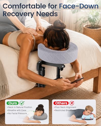 Adjustable Bed Massage Headrest with Memory Foam & Arm Rest for Spa & Relaxation